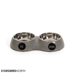 H&T - Dinner Bowl Double - Stone Grey