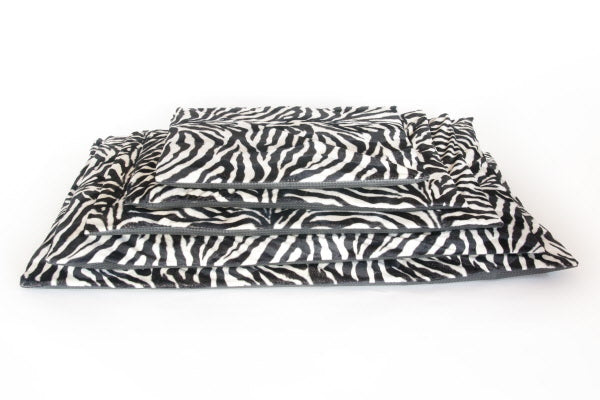 Comfort Benchkussen Velboa - Zebra Zwart/Wit